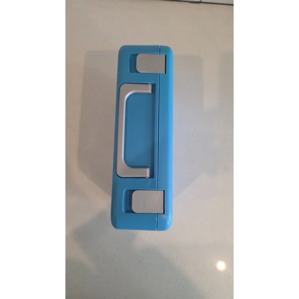 Mr. Beast Feastables Blue Plastic Lunch Box Dishwasher, Microwave, Freezer Safe